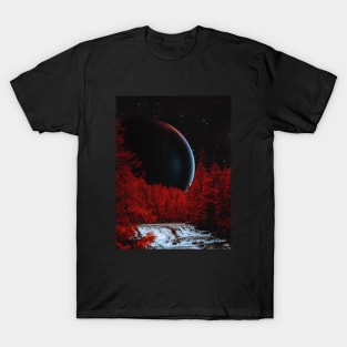 The Red Forest - Space Collage, Retro Futurism, Sci-Fi T-Shirt